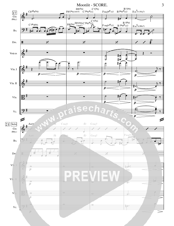 Moonlit (Instrumental) Conductor's Score (Ric Flauding)