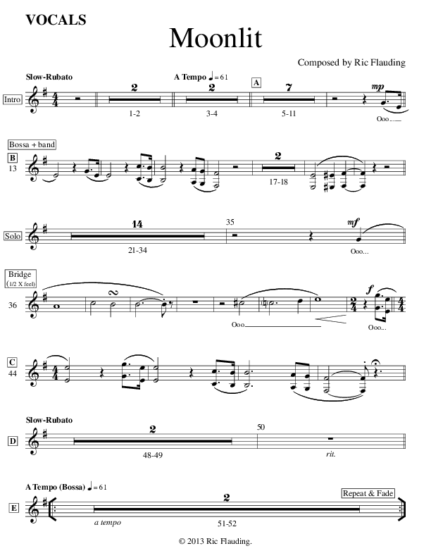 Moonlit (Instrumental) Rhythm/Vocal (Ric Flauding)