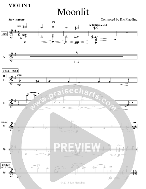 Moonlit (Instrumental) Violin 1 (Ric Flauding)