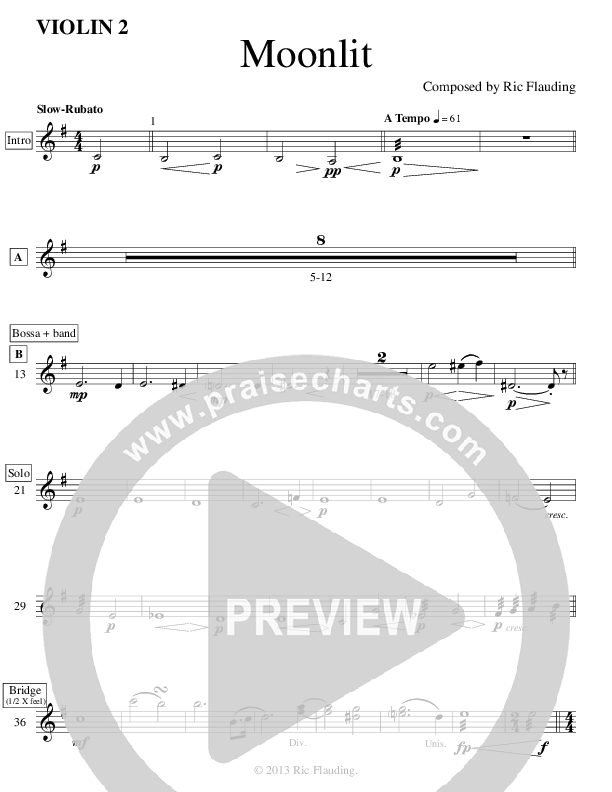 Moonlit (Instrumental) Violin 2 (Ric Flauding)