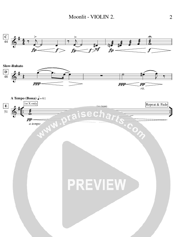 Moonlit (Instrumental) Violin 2 (Ric Flauding)