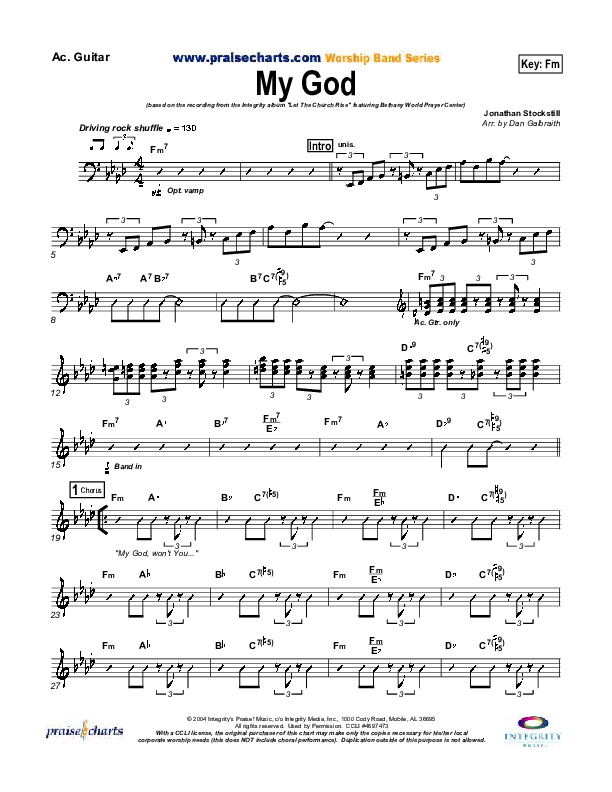 My God Acoustic Guitar (Bethany Music / Jonathan Stockstill)