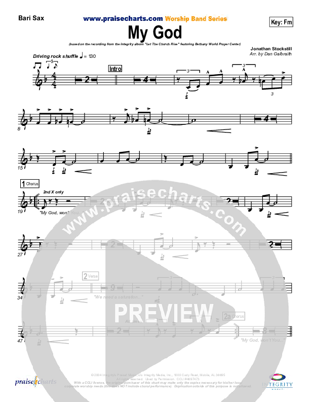 My God Bari Sax (Bethany Music / Jonathan Stockstill)