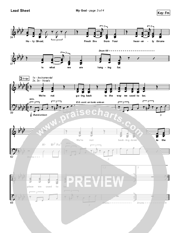 My God Lead Sheet (Bethany Music / Jonathan Stockstill)