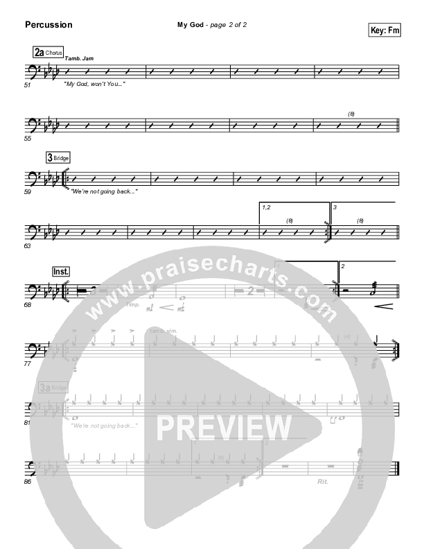 My God Percussion (Bethany Music / Jonathan Stockstill)