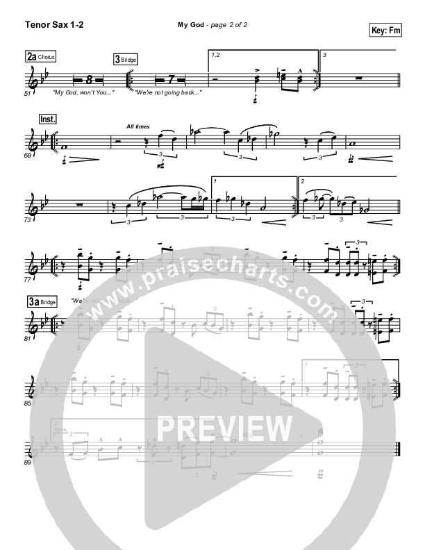 My God Tenor Sax 1/2 (Bethany Music / Jonathan Stockstill)