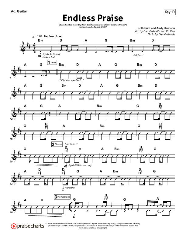 Endless Praise Acoustic Guitar (Planetshakers)