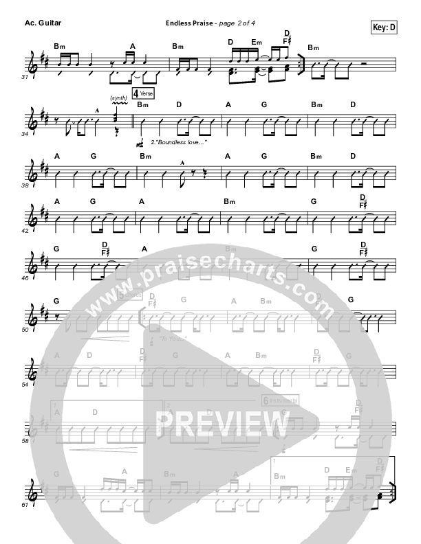 Endless Praise Acoustic Guitar (Planetshakers)