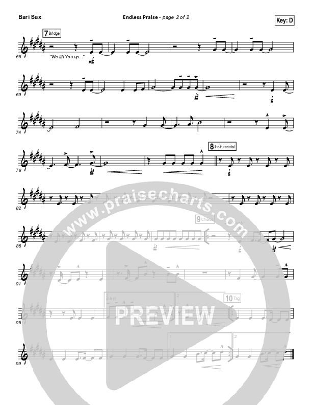 Endless Praise Bari Sax (Planetshakers)