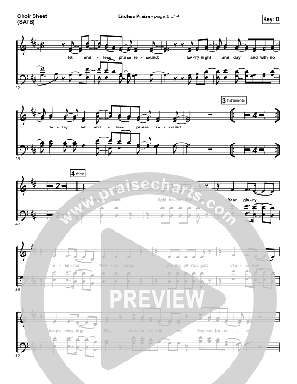 Endless Praise Choir Vocals (SATB) (Planetshakers)