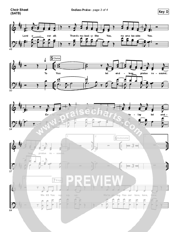 Endless Praise Choir Sheet (SATB) (Planetshakers)