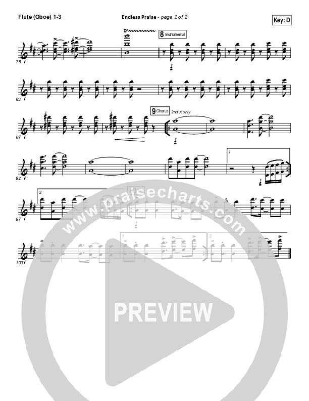 Endless Praise Flute/Oboe 1/2/3 (Planetshakers)