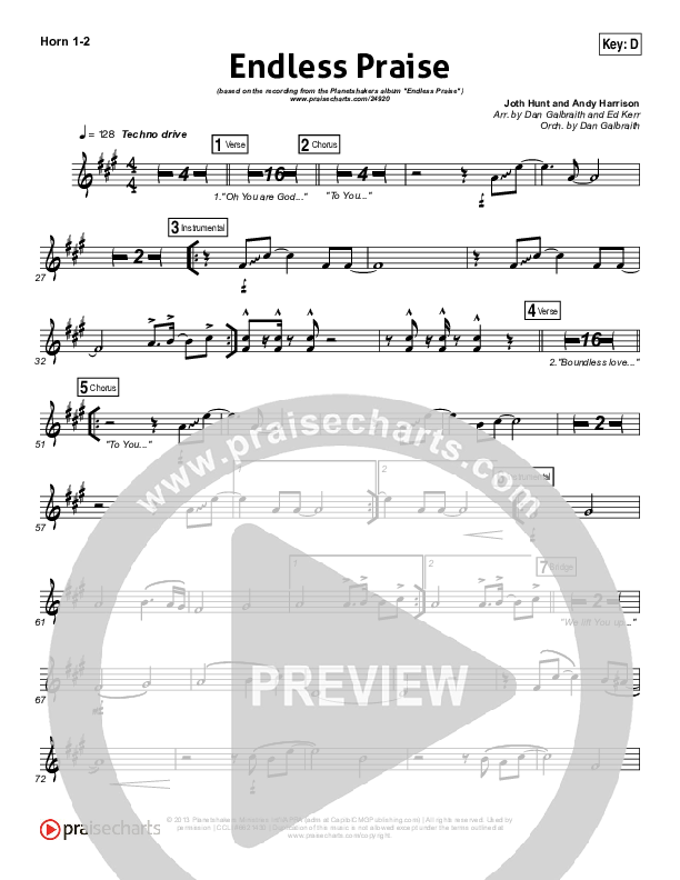 Endless Praise Brass Pack (Planetshakers)