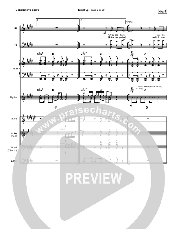 Turn It Up Conductor's Score (Planetshakers)