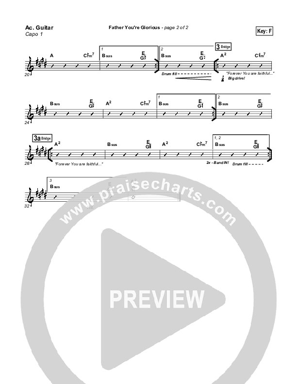 Father You're Glorious Acoustic Guitar (Bethany Music / Jonathan Stockstill)