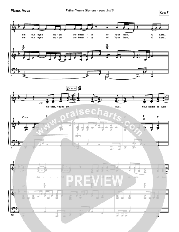 Father You're Glorious Lead & Piano (Bethany Music / Jonathan Stockstill)