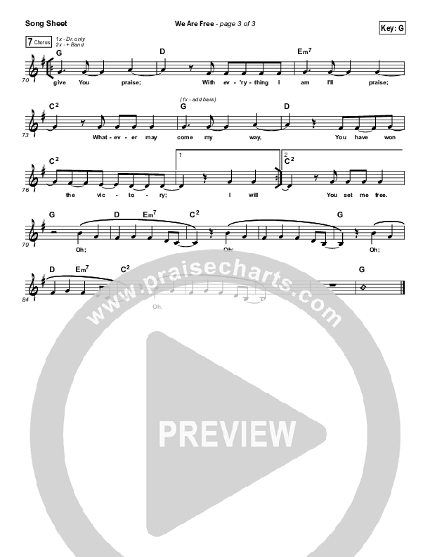 We Are Free Lead (SAT) (Planetshakers)