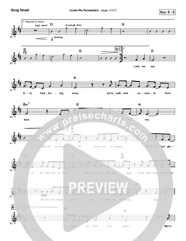 Leave Me Astounded Lead (SAT) (Planetshakers)