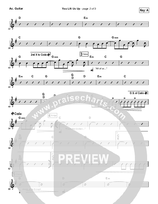 You Lift Us Up Acoustic Guitar (Paul Baloche)