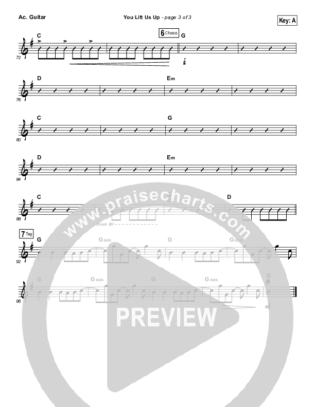 You Lift Us Up Acoustic Guitar (Paul Baloche)