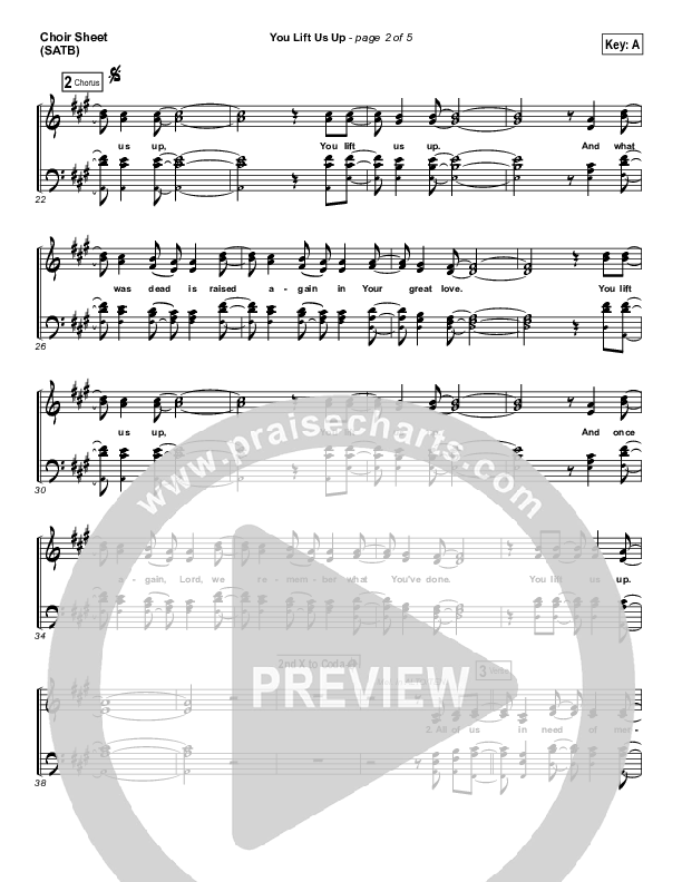 You Lift Us Up Choir Vocals (SATB) (Paul Baloche)