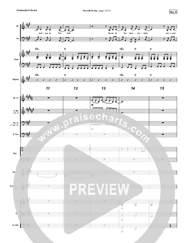 You Lift Us Up Conductor's Score (Paul Baloche)