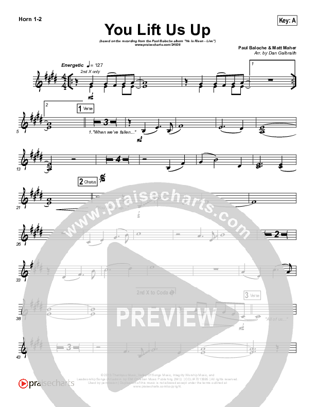 You Lift Us Up Brass Pack (Paul Baloche)