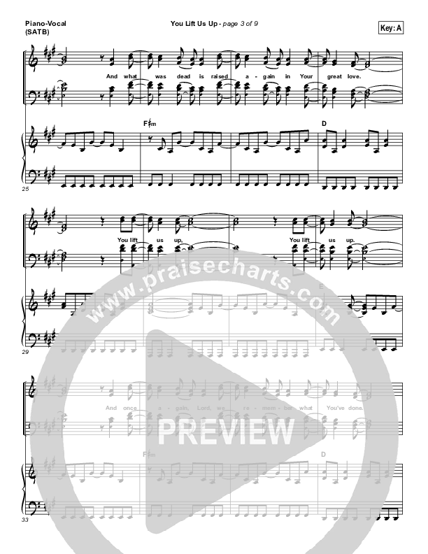 You Lift Us Up Piano/Vocal (SATB) (Paul Baloche)