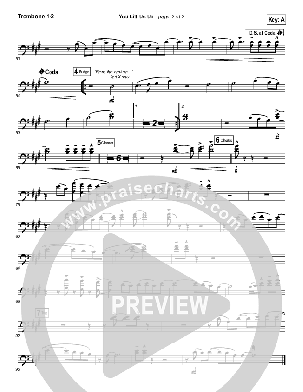 You Lift Us Up Trombone 1/2 (Paul Baloche)