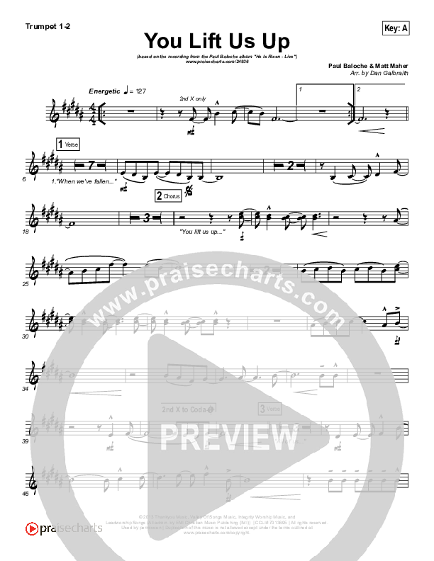 You Lift Us Up Trumpet 1,2 (Paul Baloche)