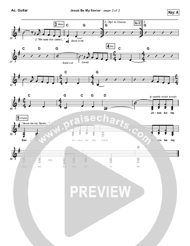 Jesus Be My Savior Acoustic Guitar (Paul Baloche)