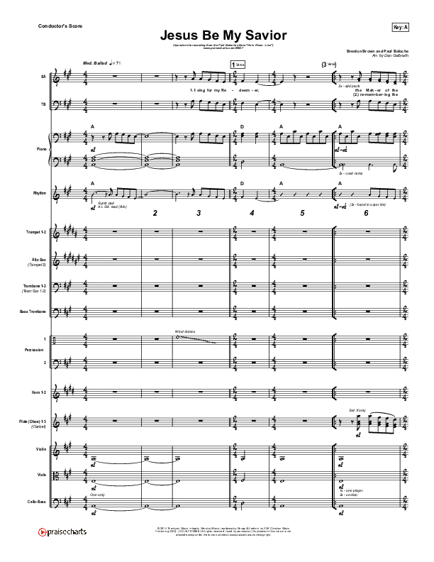 Jesus Be My Savior Conductor's Score (Paul Baloche)