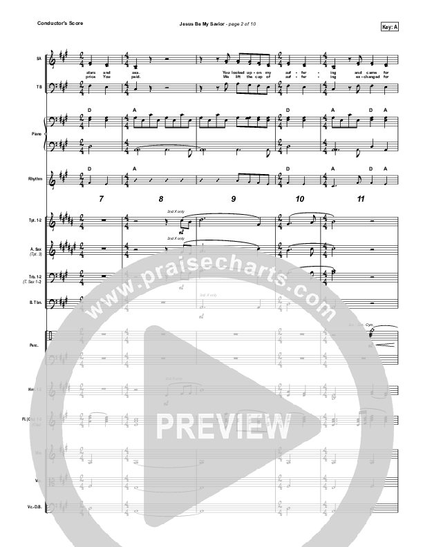 Jesus Be My Savior Conductor's Score (Paul Baloche)