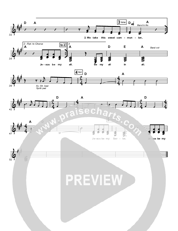 Jesus Be My Savior Lead Sheet (SAT) (Paul Baloche)
