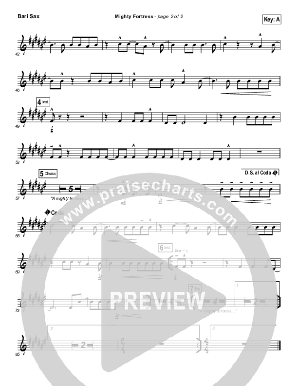 Mighty Fortress Bari Sax (Paul Baloche)