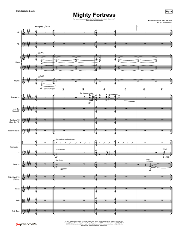 Mighty Fortress Conductor's Score (Paul Baloche)