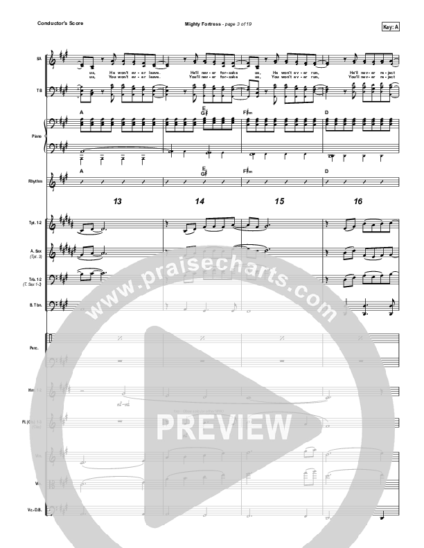 Mighty Fortress Conductor's Score (Paul Baloche)