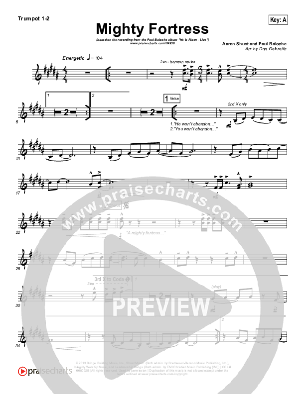 Mighty Fortress Brass Pack (Paul Baloche)