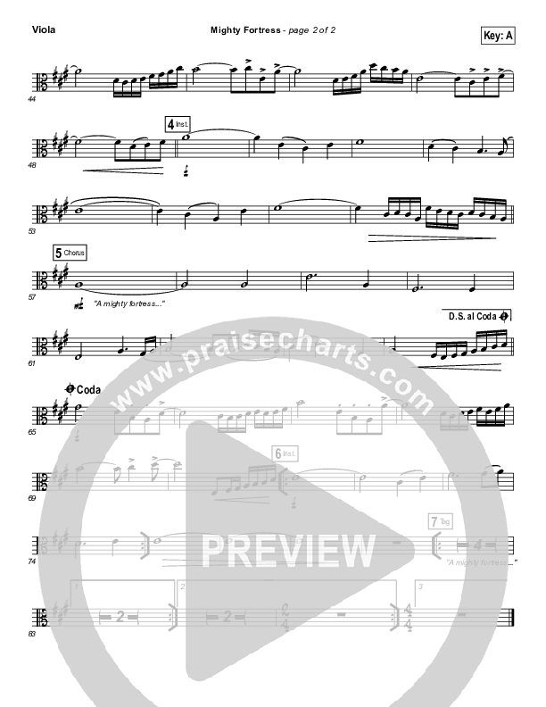 Mighty Fortress Viola (Paul Baloche)