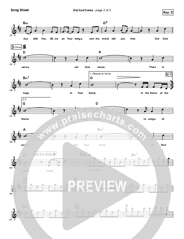 Our God Saves Lead (SAT) (Paul Baloche)