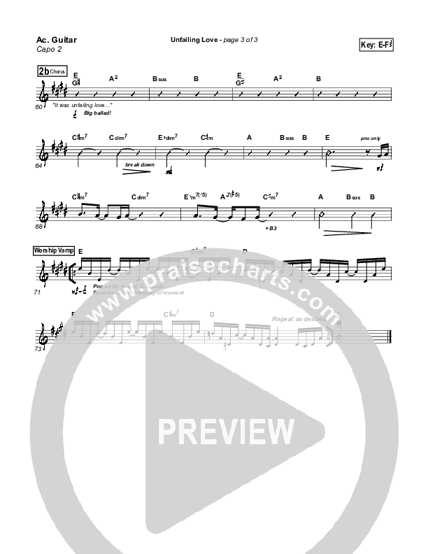 Unfailing Love Acoustic Guitar (Bethany Music / Jonathan Stockstill)