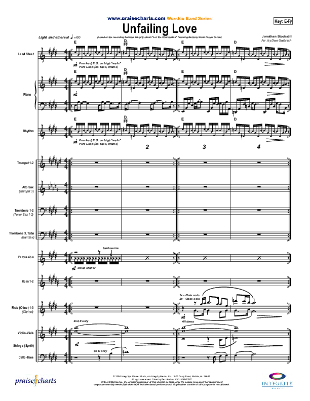 Unfailing Love Conductor's Score (Bethany Music / Jonathan Stockstill)