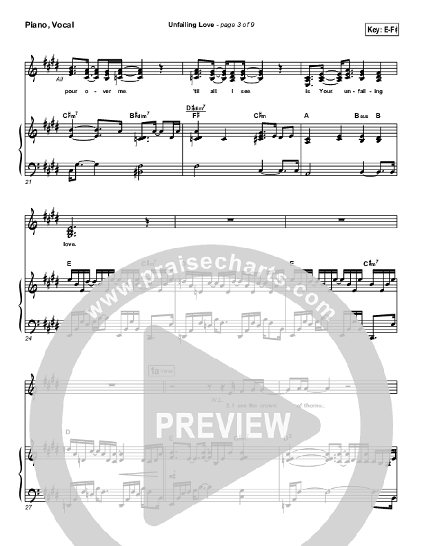 Unfailing Love Piano/Vocal & Lead (Bethany Music / Jonathan Stockstill)