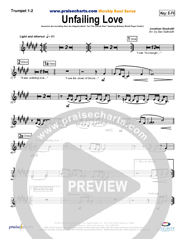 Unfailing Love Brass Pack (Bethany Music / Jonathan Stockstill)