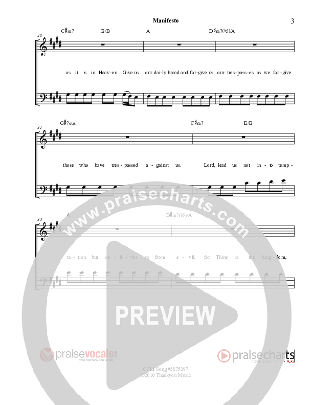 Manifesto Lead Sheet (PraiseVocals)