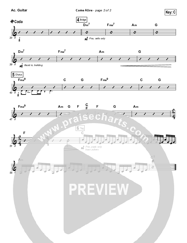 Come Alive (Dry Bones) Acoustic Guitar (Lauren Daigle)