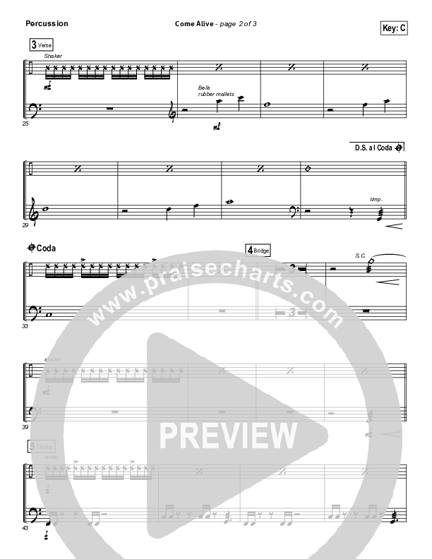 Come Alive (Dry Bones) Percussion (Lauren Daigle)