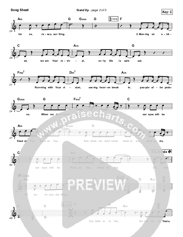 Stand Up Lead Sheet (Luke Hellebronth)