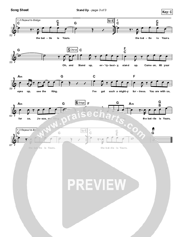 Stand Up Lead Sheet (Luke Hellebronth)