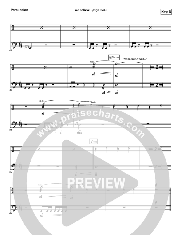 We Believe Percussion (Newsboys)